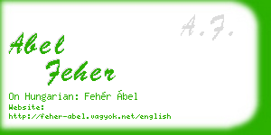 abel feher business card
