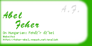 abel feher business card